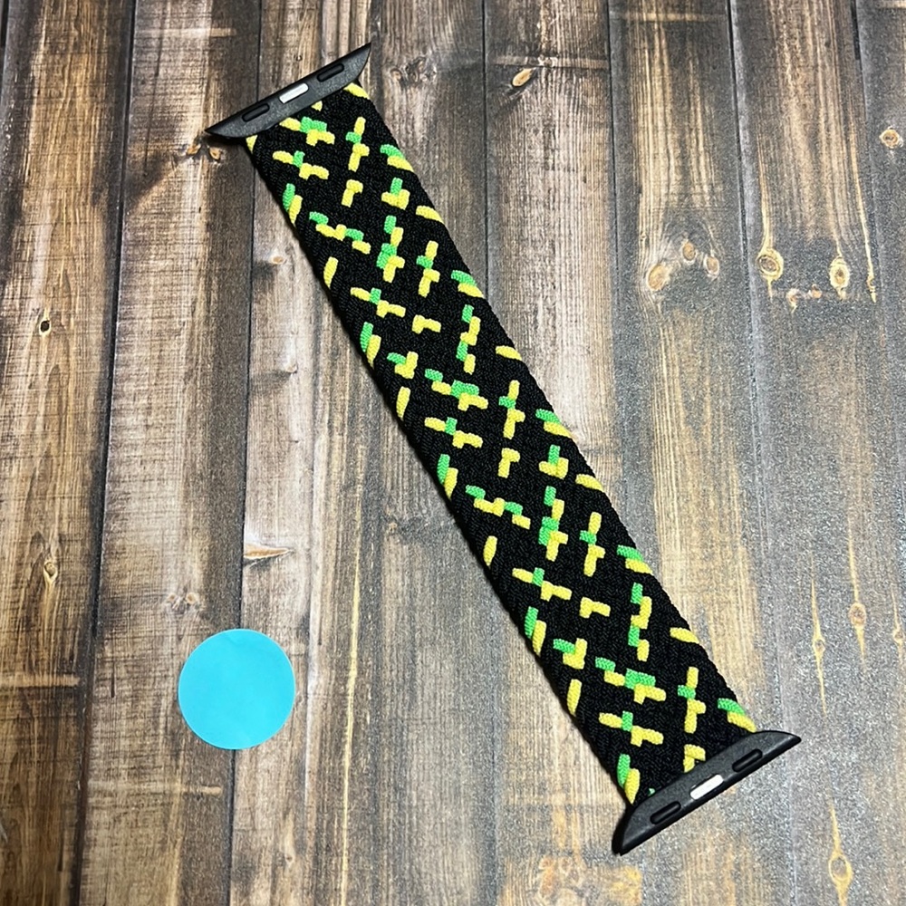 5for$10 Braided 38mm/40mm/41mm Apple watch bands Black Green Woven Strechband
